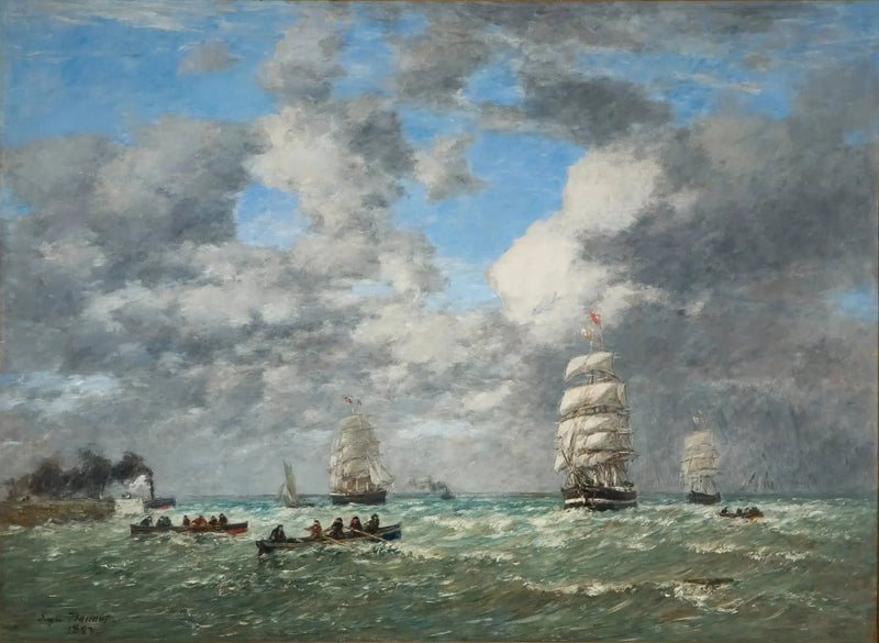 Ao deixar o porto do Havre - Eugène Boudin
