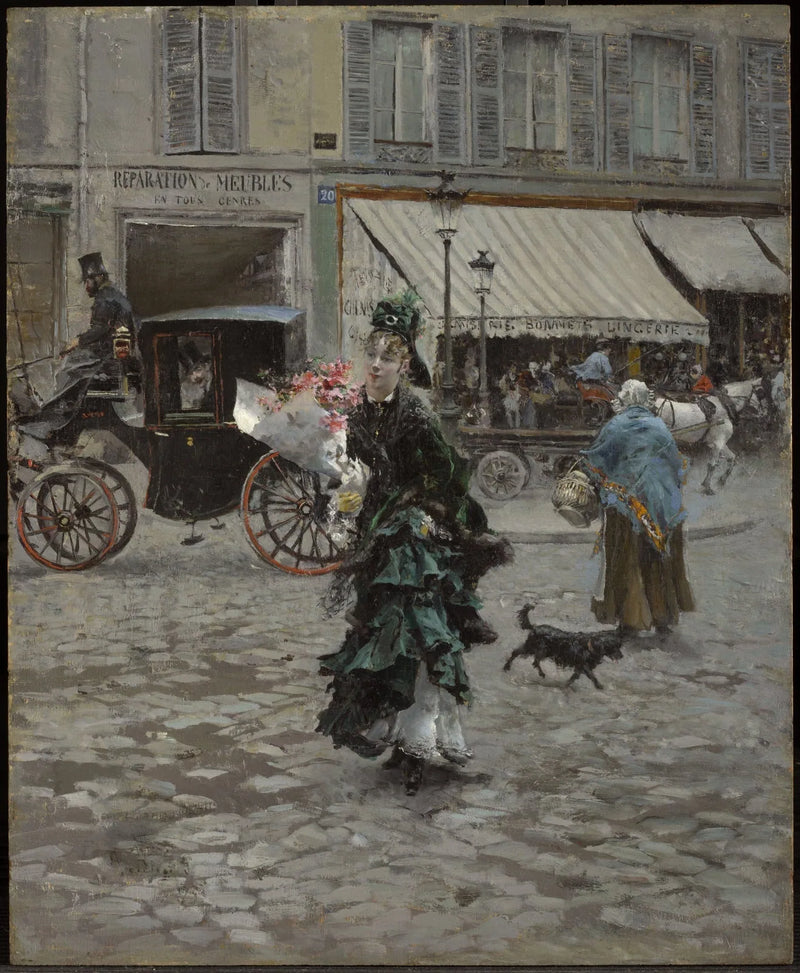 Ao atravessar a rua - Giovanni Boldini