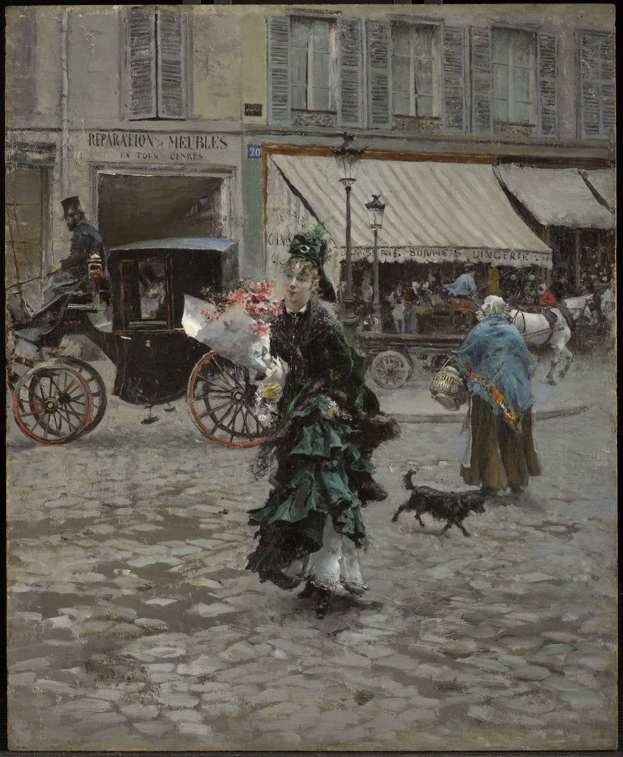 Ao atravessar a rua - Giovanni Boldini