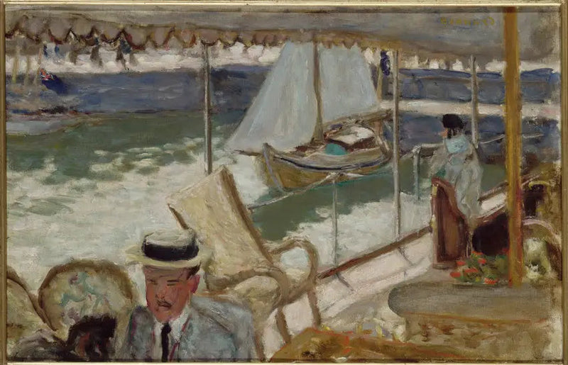 Em iate - Pierre Bonnard