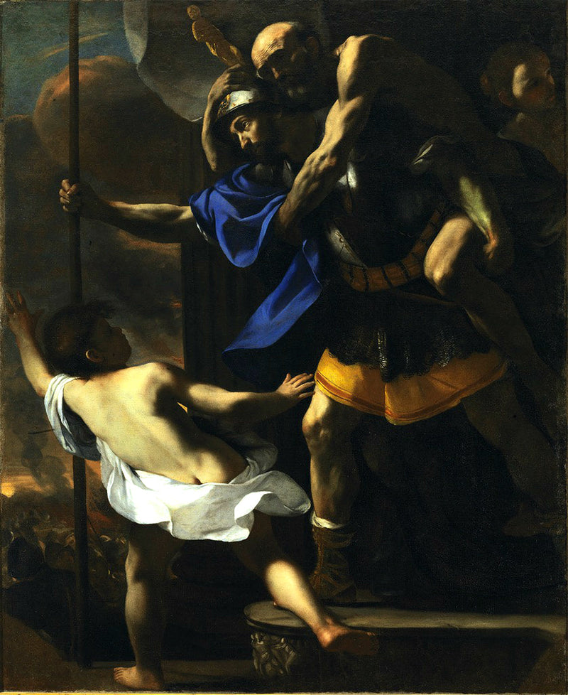Enéias, Anquises e Ascânio fugindo de Troia - Mattia Preti