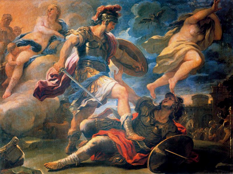 Énée e Turnus - Luca Giordano