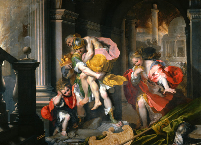 Énée fugindo de Troia - Federico Barroci