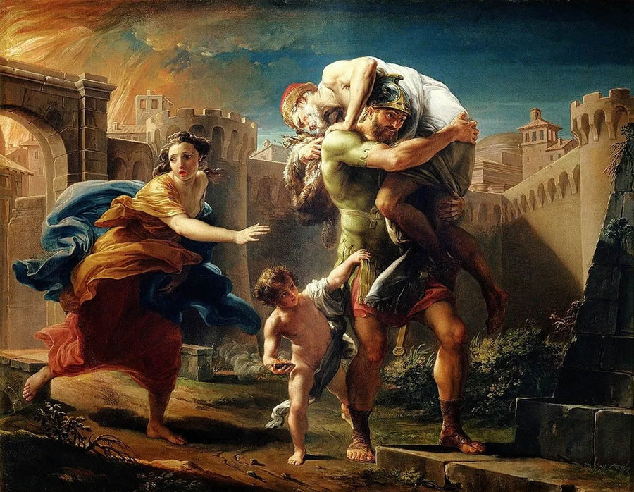 Énée foge de Troia - Pompeo Batoni
