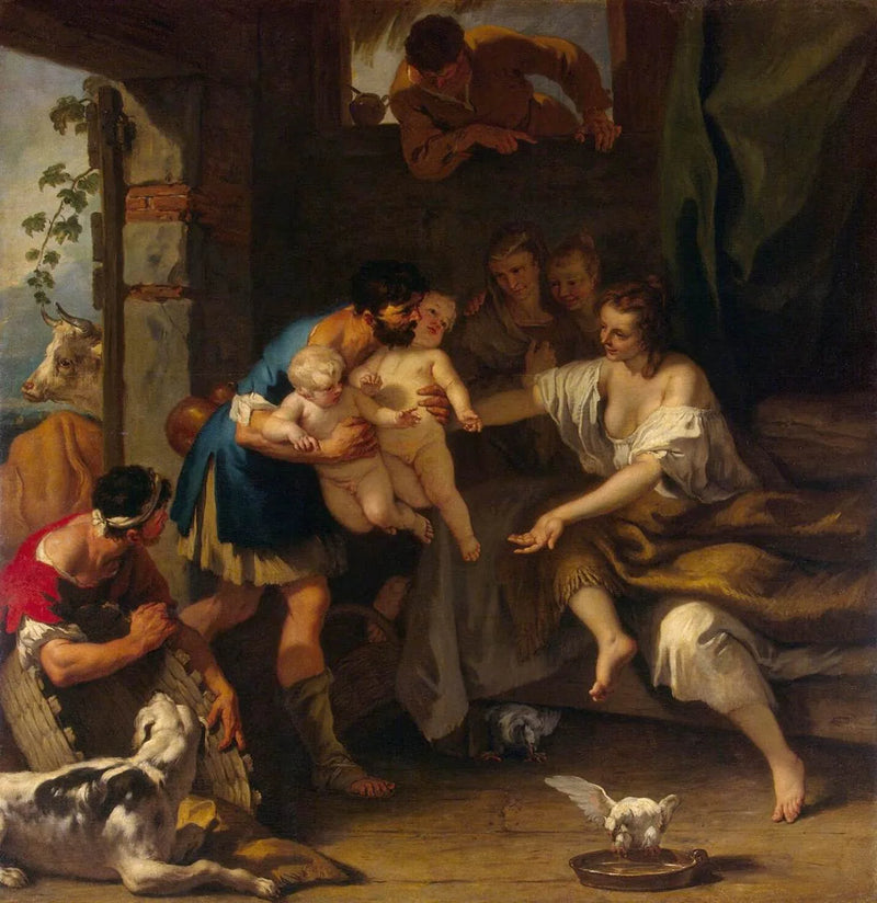 Infância de Rômulo e Remo - Sebastiano Ricci