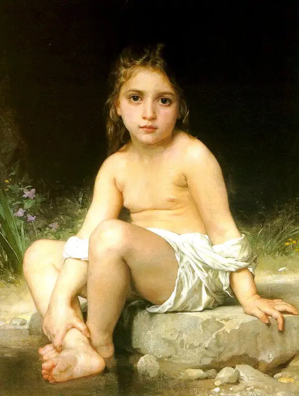 Criança no banho - Bouguereau
