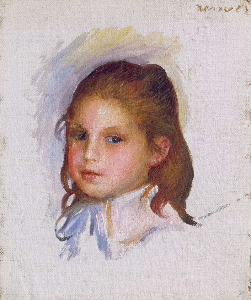 Criança com cabelo castanho - Pierre-Auguste Renoir