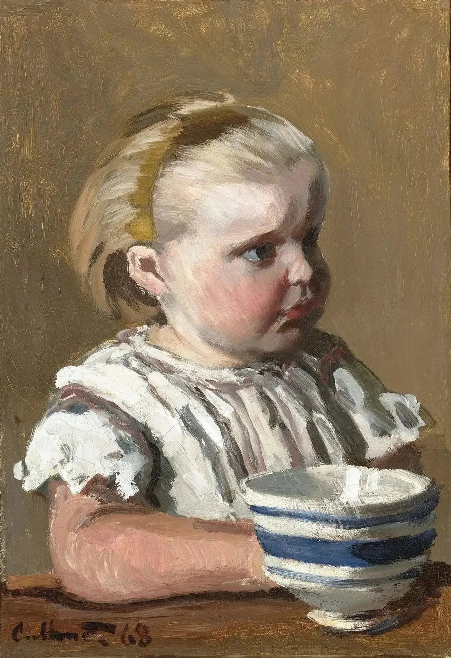 A Criança com a Taça, retrato de Jean Monet W131 - Claude Monet