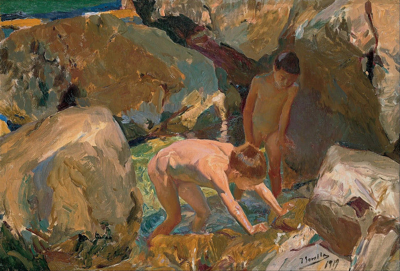 Crianças à procura de conchas - Joaquín Sorolla