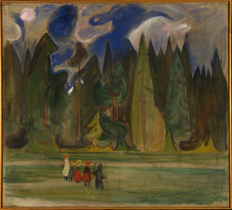 Crianças na floresta - Edvard Munch