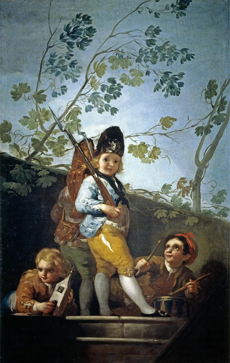 Crianças brincando de soldados - Francisco de Goya