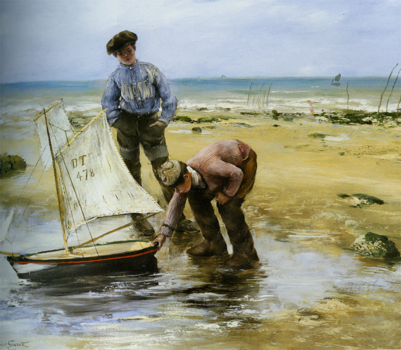 Crianças brincando na praia - Norbert Gœneutte