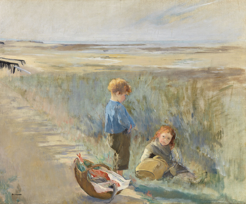 Crianças nas dunas de areia, Grandcamp - Eva Gonzalès