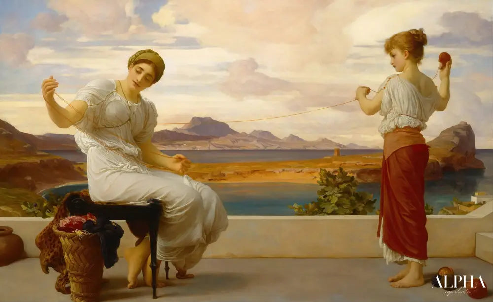 Enrouler l’écheveau - Frederic Leighton Reproductions de tableaux à la peinture à l’huile