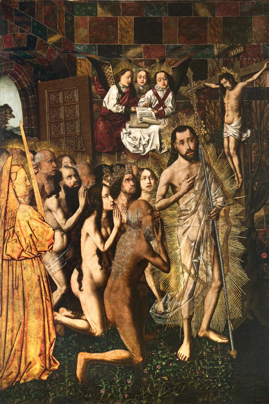 Entrada no Paraíso e visão do Crucificado - Bartolomé Bermejo