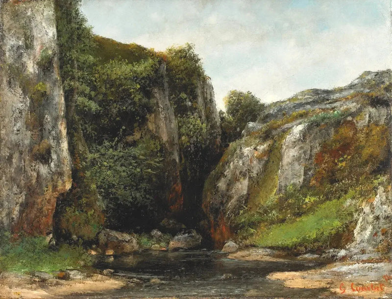 Entrada de um rio - Gustave Courbet