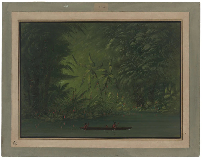 Entrada de uma lagoa, margem do Amazonas - George Catlin