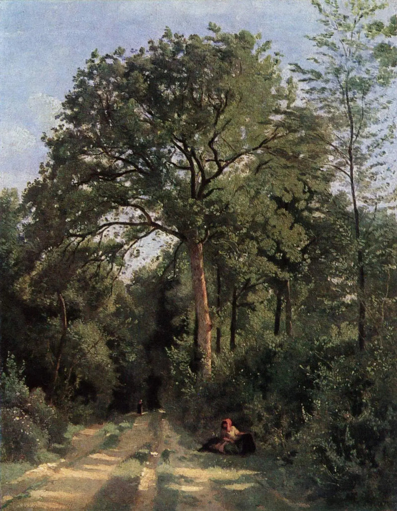 Entrada da floresta em Ville d'Avray - Jean-Baptiste Camille Corot