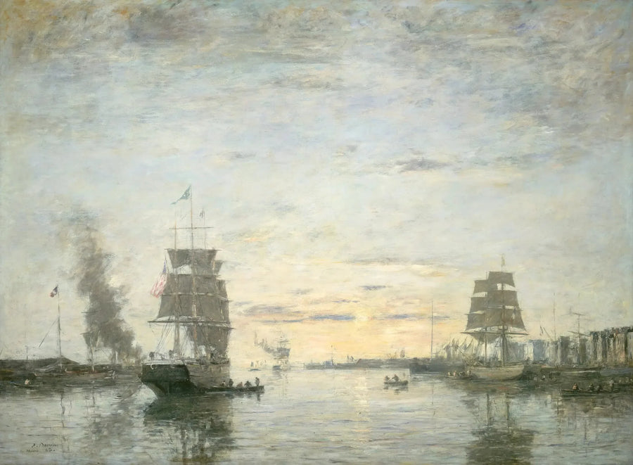 Entrada do Porto do Havre - Eugène Boudin