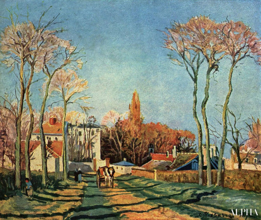 Entrée du village de Voisins - Camille Pissarro - Reproductions de tableaux et peintures haut de gamme