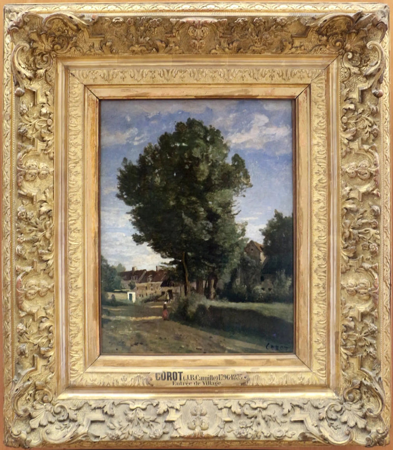 Entrada da aldeia - Jean-Baptiste Camille Corot