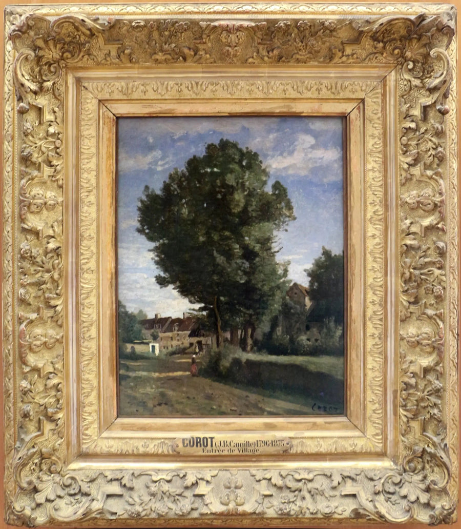 Entrada da aldeia - Jean-Baptiste Camille Corot