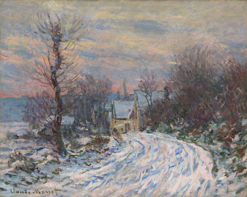 A entrada para Giverny no inverno W967 - Claude Monet