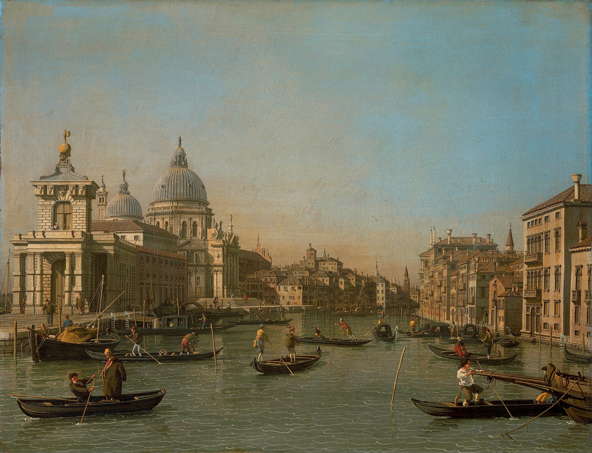 L'entrée du Grand Canal à la Punta della Dogana et à la Santa Maria della Salute - Canaletto