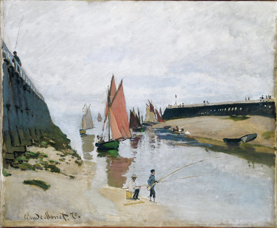 Entrada no porto de Trouville W154 - Claude Monet