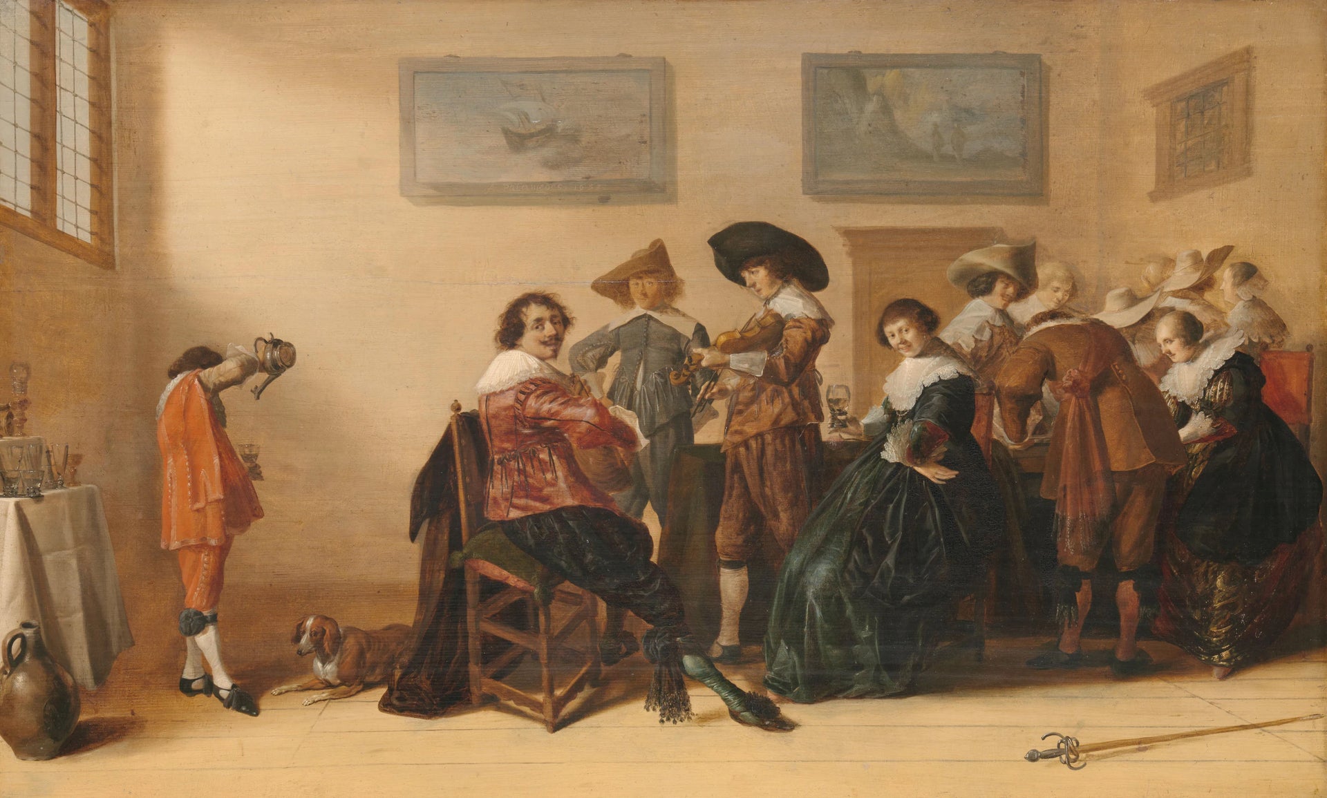 Entreprise joyeuse dans une pièce - Antonie Palamedesz