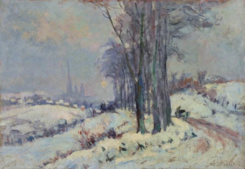Arredores de Rouen sob a neve - Robert Antoine Pinchon