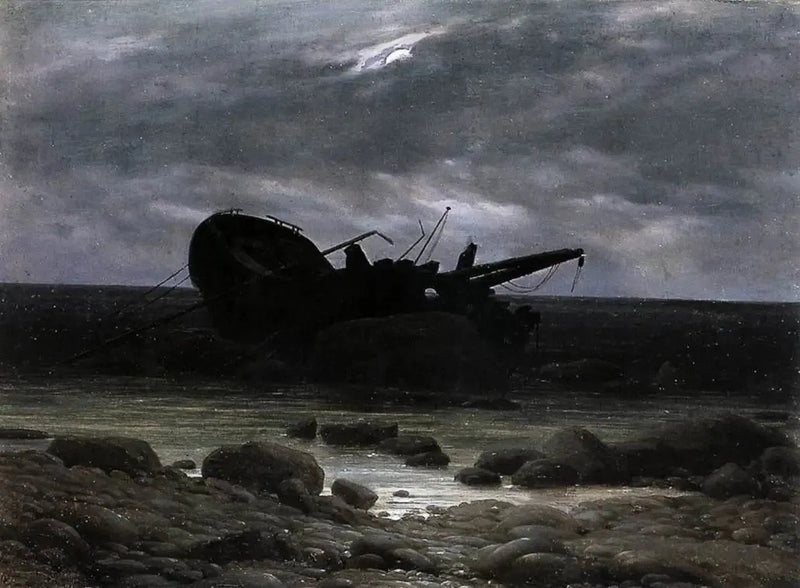 Naufrágio ao luar - Caspar David Friedrich