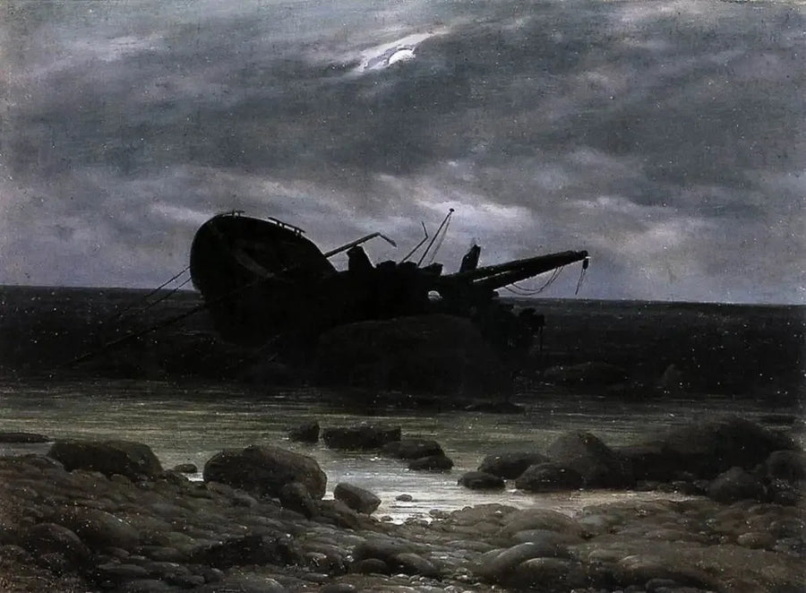 Naufrágio ao luar - Caspar David Friedrich