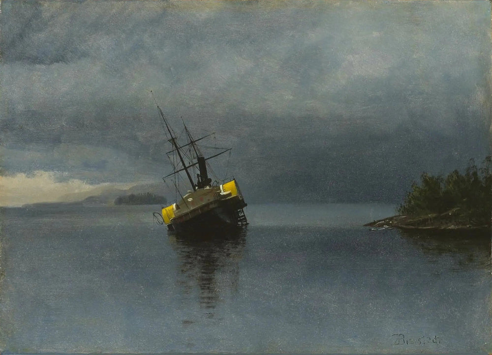 Épave de l’Ancon dans la baie de Loring en Alaska - Albert Bierstadt - Alpha Reproduction