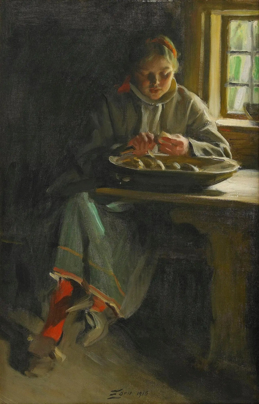 Descascar as batatas - Anders Zorn