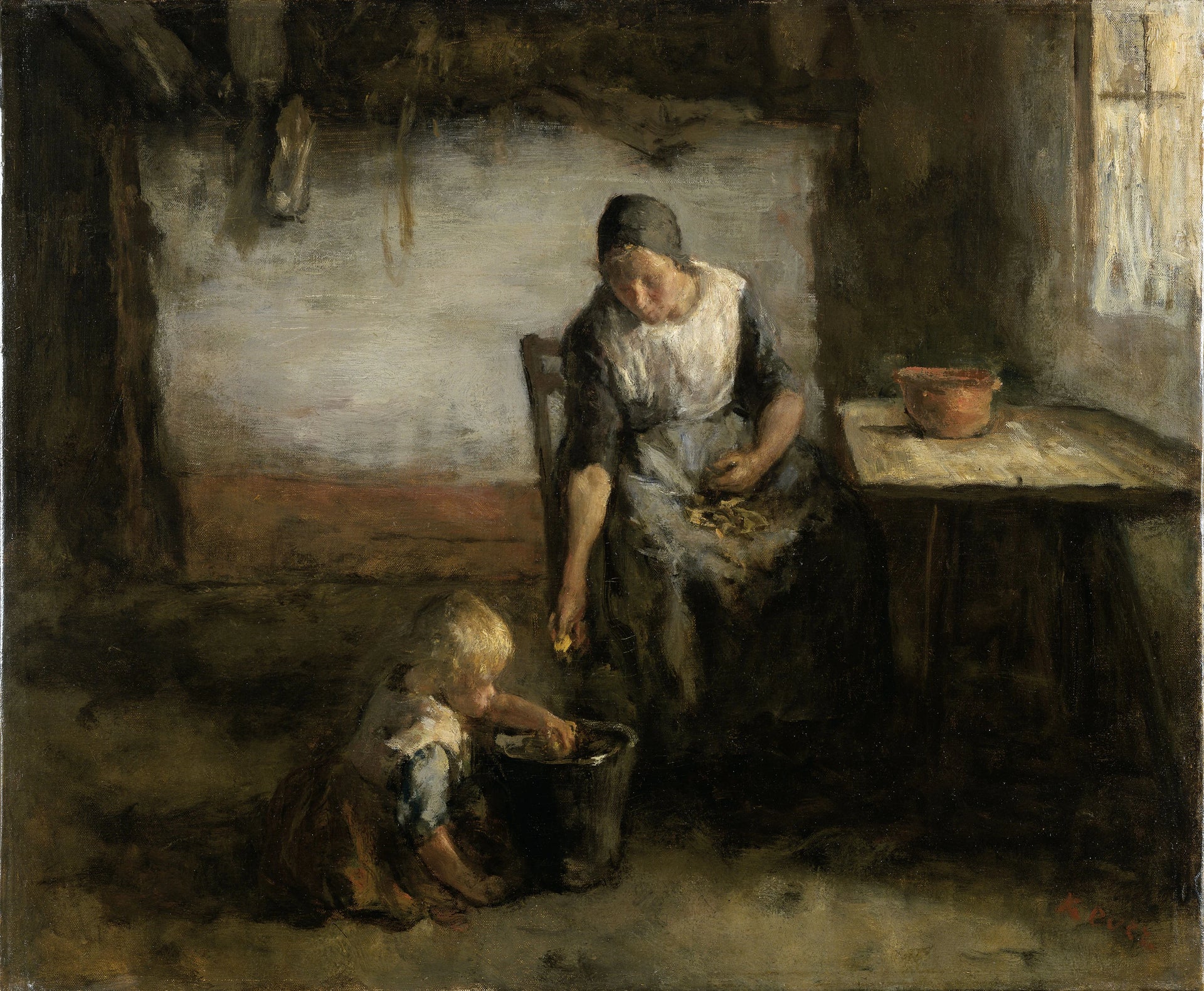 L'éplucheur de pommes de terre - Jacobus Simon Hendrik Kever