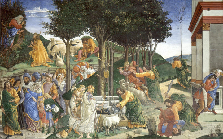 As Provações e a Vocação de Moisés, 1481-1482 - Sandro Botticelli
