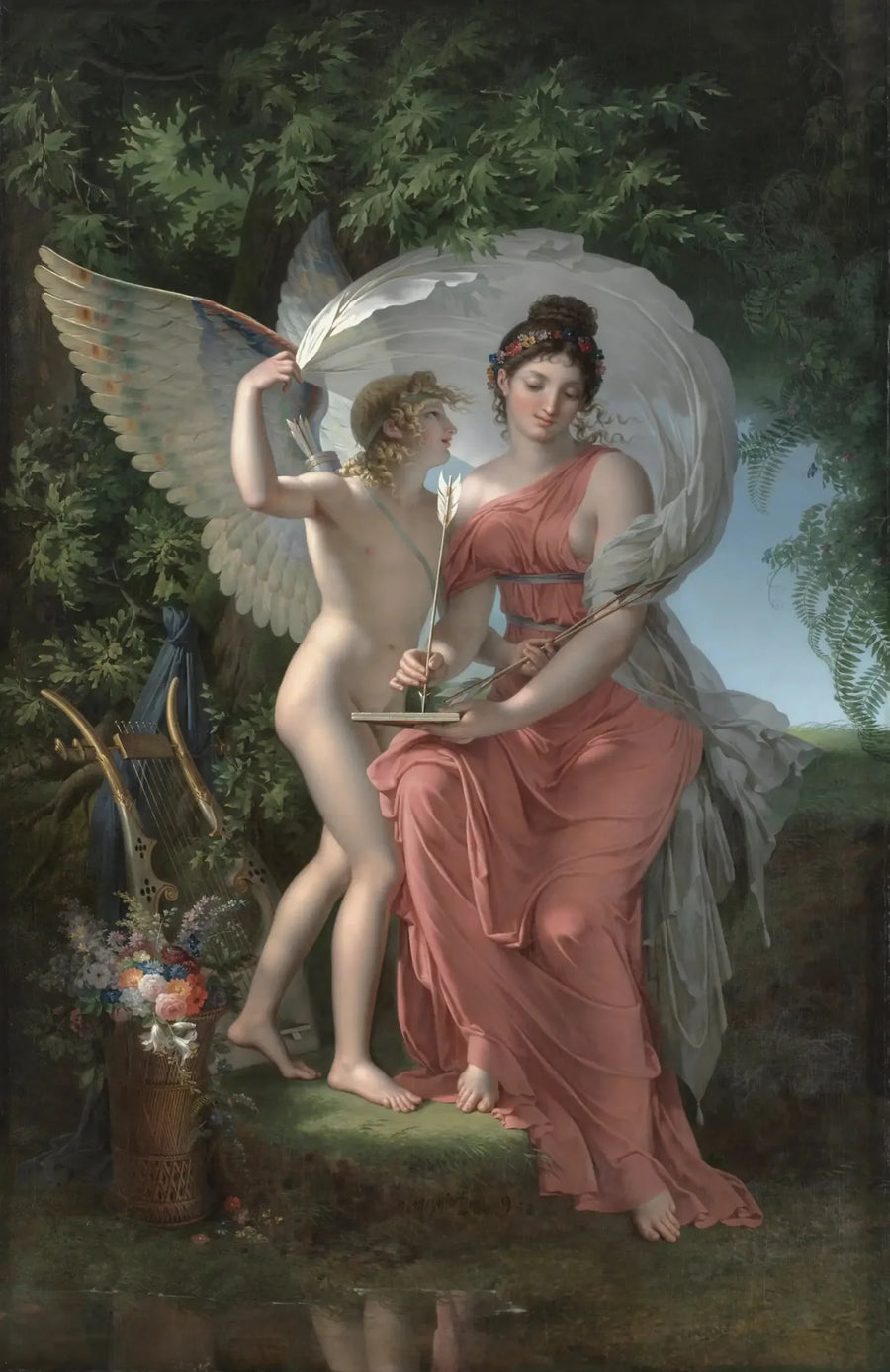 Erato, musa que preside à poesia lírica - Charles Meynier