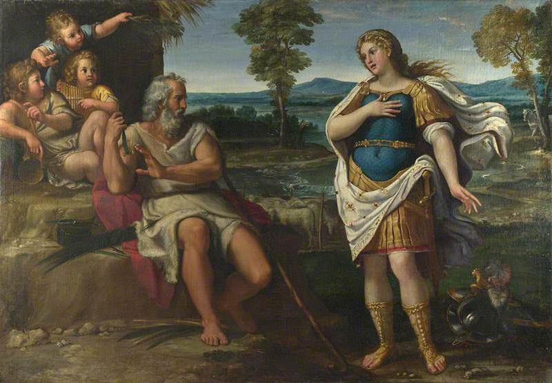 Erminia busca refúgio com os pastores - Annibale Carracci