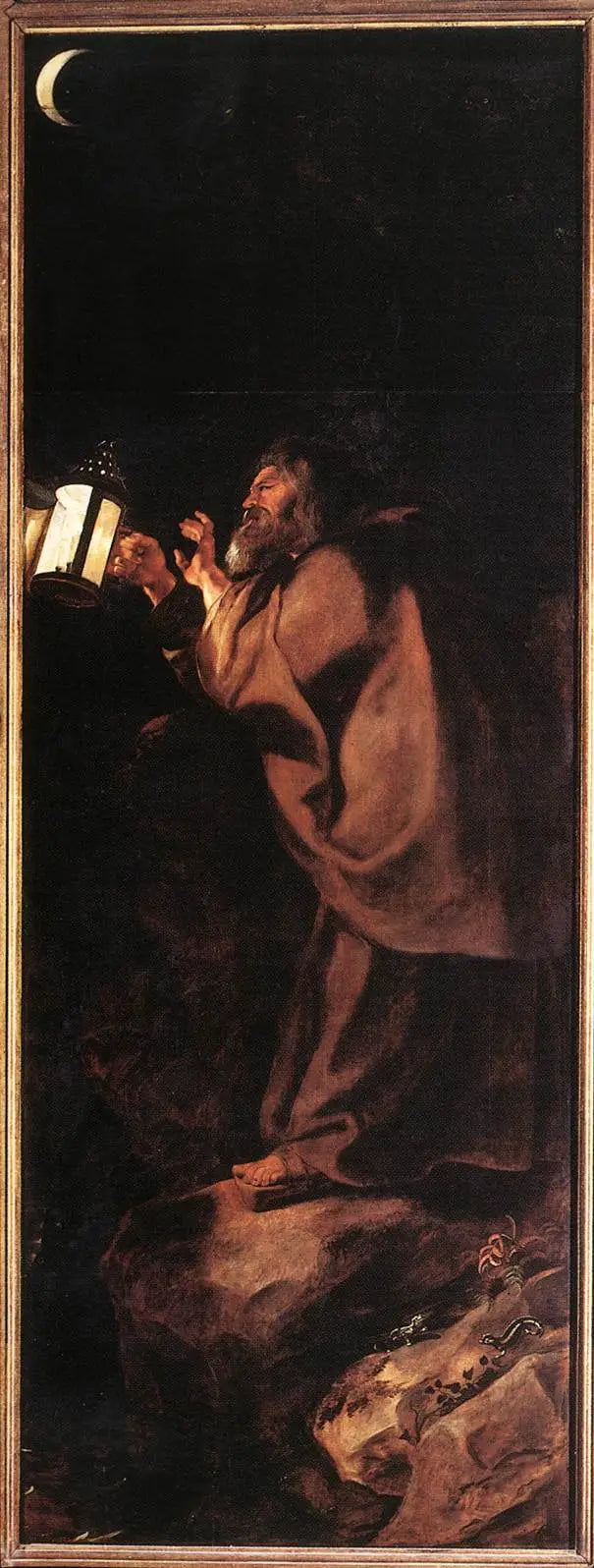 Ermitão com uma lâmpada - Peter Paul Rubens