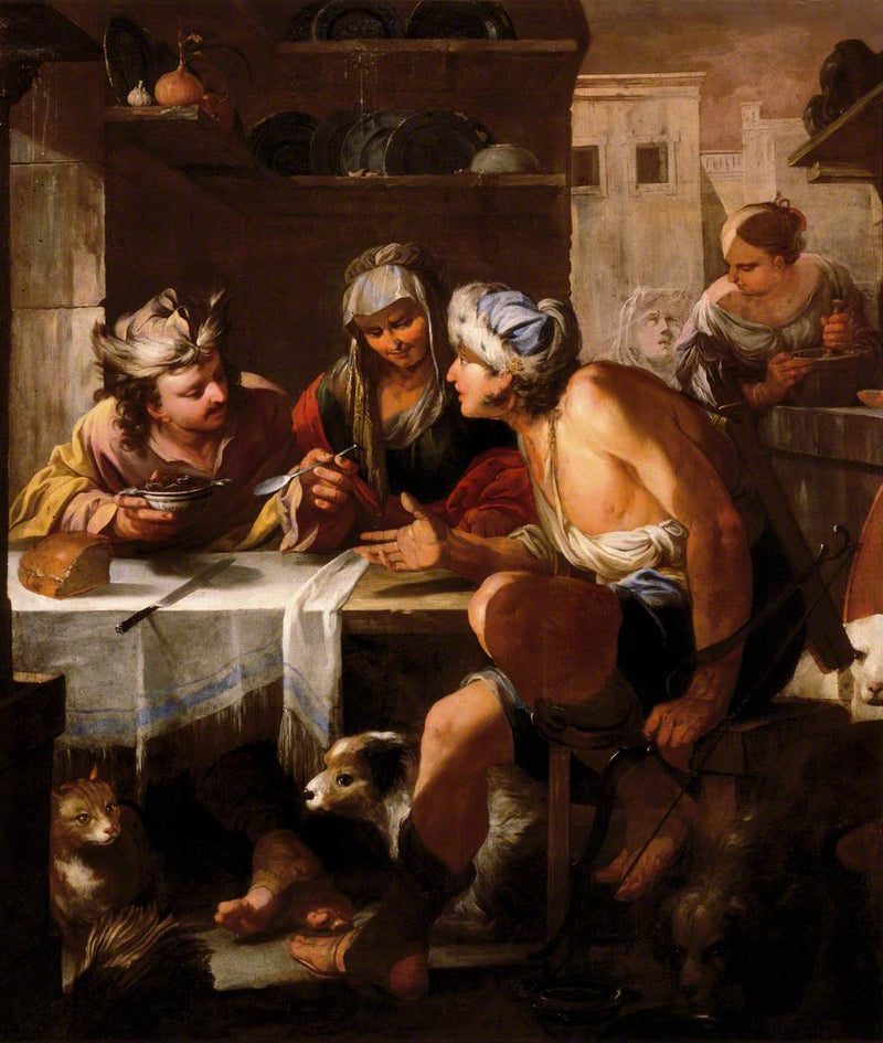 Ésaü vende seu direito de primogenitura - Luca Giordano
