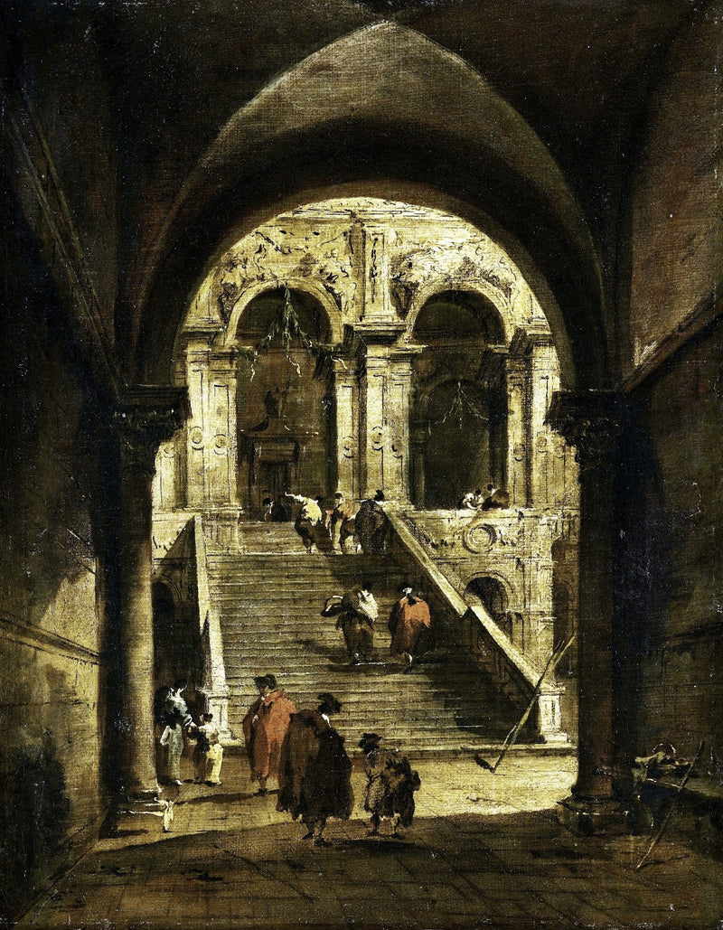 Escadaria do palácio - Francesco Guardi