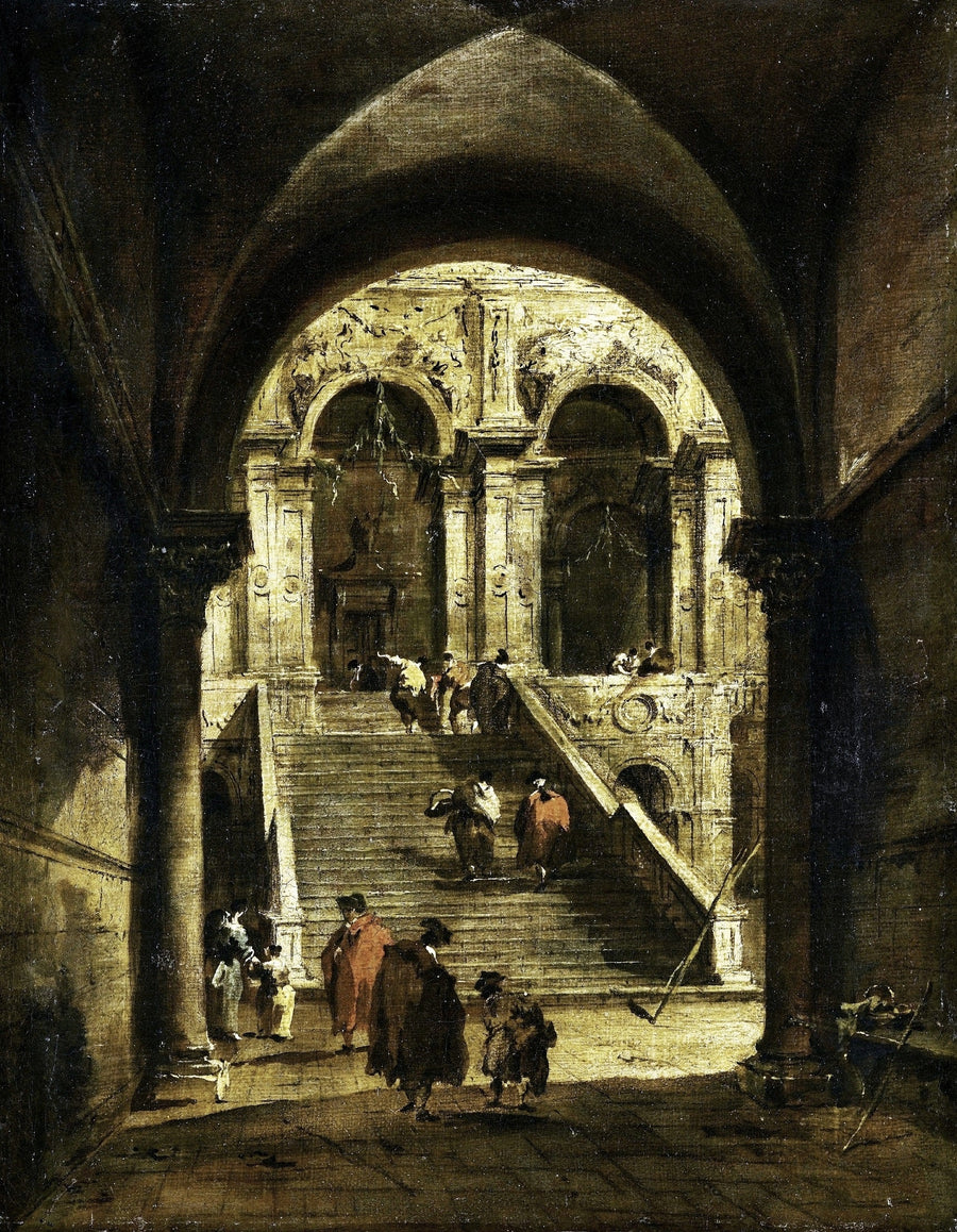 Escadaria do palácio - Francesco Guardi