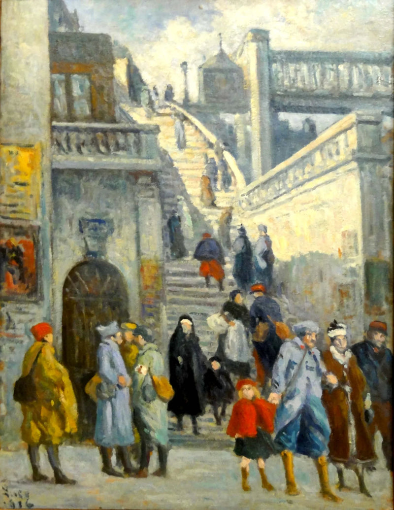 Escadarias da rua de Alsácia - Maximilien Luce
