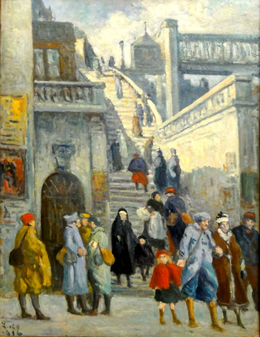 Escadarias da rua de Alsácia - Maximilien Luce