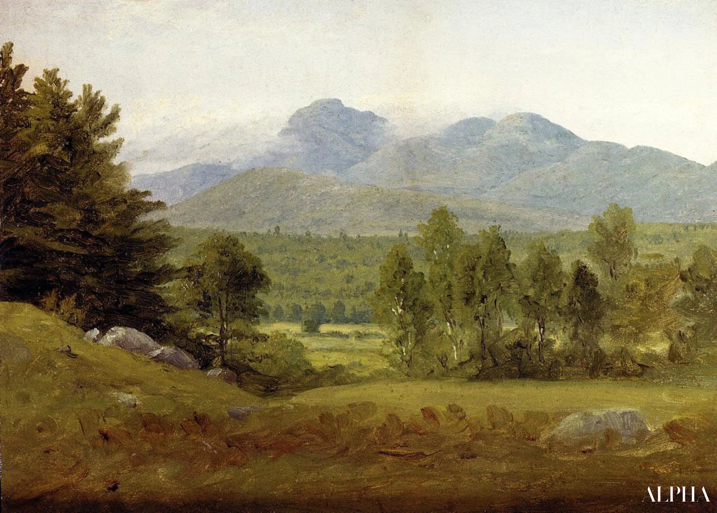 Esquisse du Mont Chocorua, New Hampshire - Sanford Robinson Gifford - Reproductions de tableaux et peintures haut de gamme