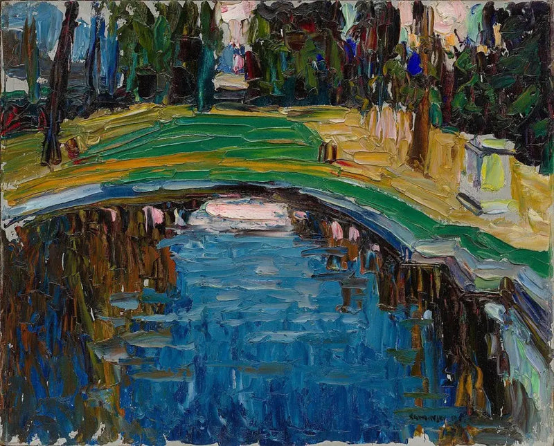 Lago no parque - Vassily Kandinsky
