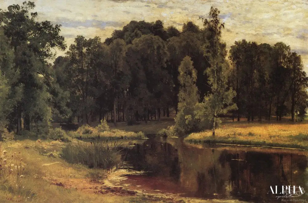 Étang dans un vieux parc - Ivan Shishkin - Reproductions de tableaux et peintures haut de gamme