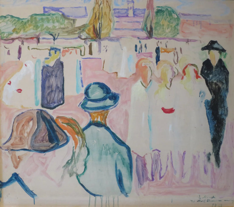 Verão em Karl Johan - Edvard Munch