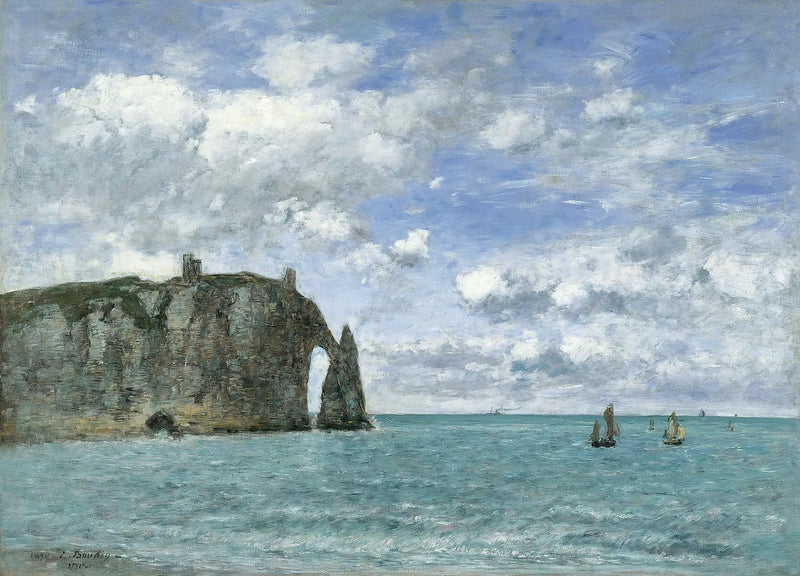 Étretat. A Falésia de Aval - Eugène Boudin